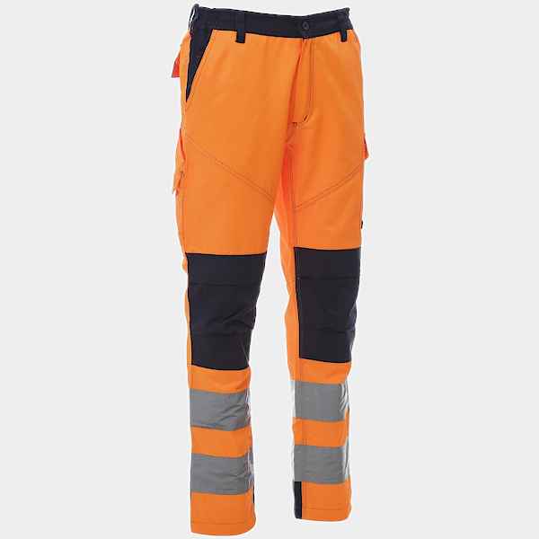 PAYPER CHARTER TECH Fluorescent Work Trousers Orange-Blue-1